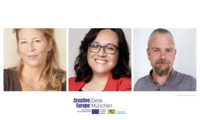 Drei Portraits von den Personen, die an dem Panel beteiligt sind. 