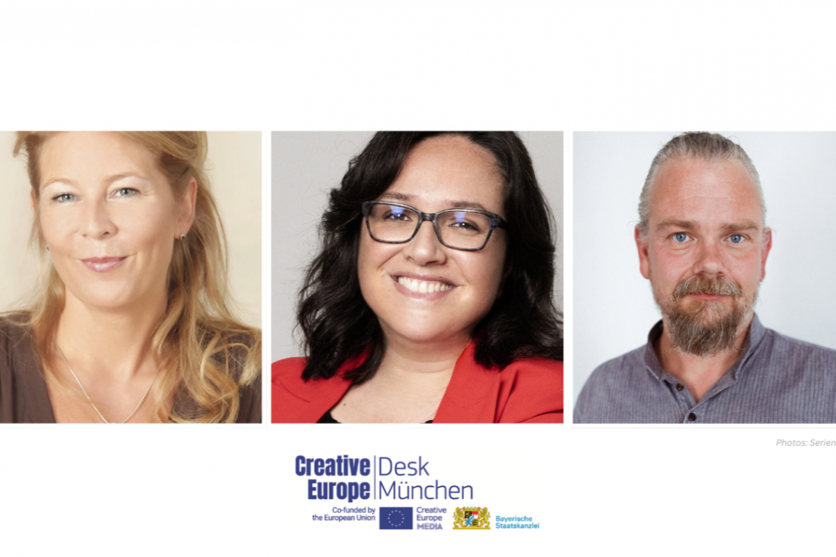 Drei Portraits von den Personen, die an dem Panel beteiligt sind.